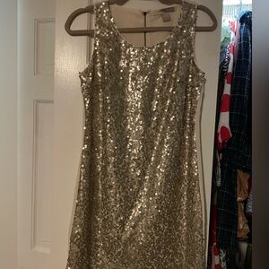 Gold Sequin mini dress